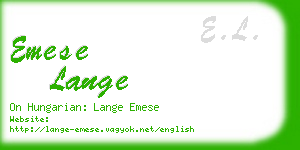 emese lange business card